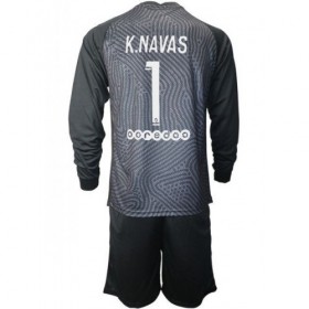 Jalkapallo Pelipaidat Paris Saint-Germain PSG Keylor Navas 1 Maalivahti Lasten Vieraspaita 2020-2021 Pitkähihainen